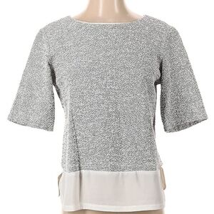 Banana Republic Luxury Quality Black White Grey Top Professional Workwear Blouse